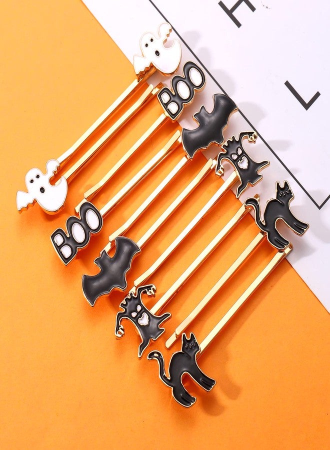 HZEYN 12 Pack Hallowen Hair Clips Spooky Ghost Spider Bat Devil Tree Bobby Pins Hair Accessories Costume Jewelry for Women Halloween Party Supplies (BOO Devil Tree) - Image 3