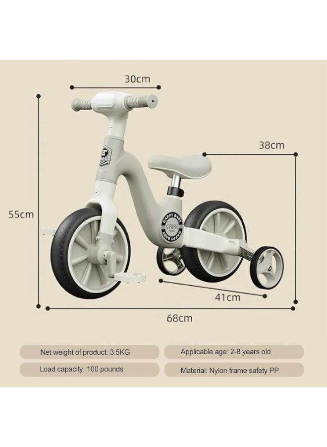 Macon 2-in-1 Kids Balance Bike & Tricycle with Detachable Pedals – Adjustable Seat, Training Wheels for Toddlers 2-6 Years Old - Image 4