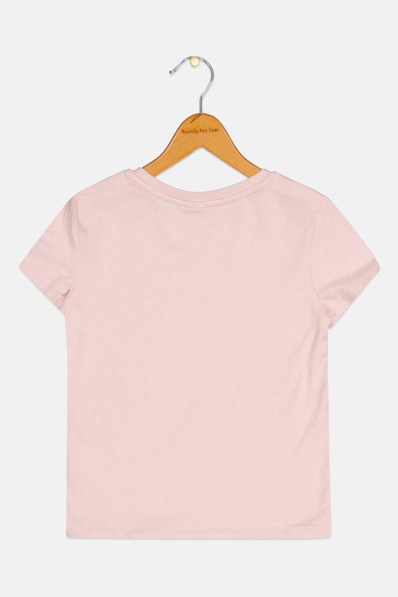 PUMA تي شيرت قصير الأكمام للبنات بشعار العلامة التجارية، ضباب موف - Image 3