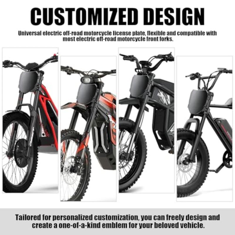 Electric Dirt Bike Front Number Plate, Fits Surron X/S/X160/X260, Talaria Sting MX3/R MX4/MX5/xXx, Tuttio Soleil01/ ICT, Ridstar Q20, MACFOX X1S/X2, EBox Dragster, ebike Accessories - Image 5