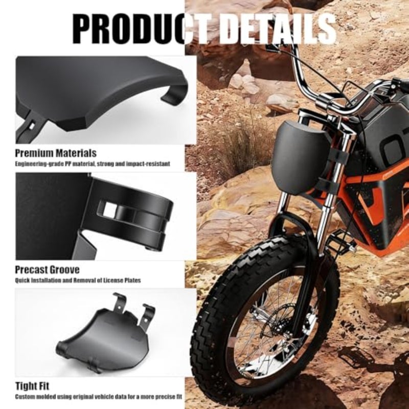 Electric Dirt Bike Front Number Plate, Fits Surron X/S/X160/X260, Talaria Sting MX3/R MX4/MX5/xXx, Tuttio Soleil01/ ICT, Ridstar Q20, MACFOX X1S/X2, EBox Dragster, ebike Accessories - Image 3