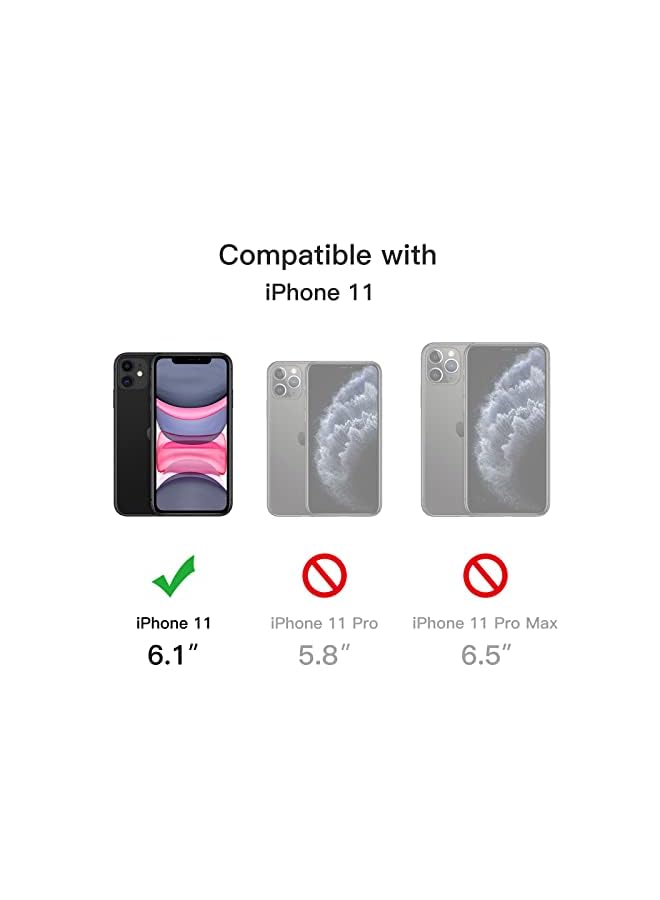 Jetech Matte Case For Iphone 11 6.1-Inch, Shockproof Military Grade Drop Protection, Frosted Translucent Back Phone Cover, Anti-Fingerprint (Black) - Image 2