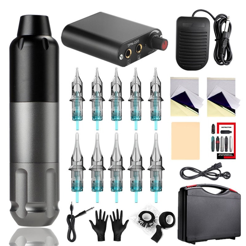 Embroidery Dragon Beginner Tattoo Machine Kit Motor Tattoo Machine Full Set Motor Tattoo Pen Kit Tattoo Tools