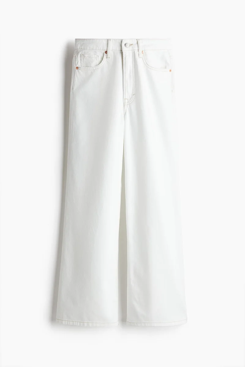 H&M Petite Length Feather Soft Wide Ultra High Jeans