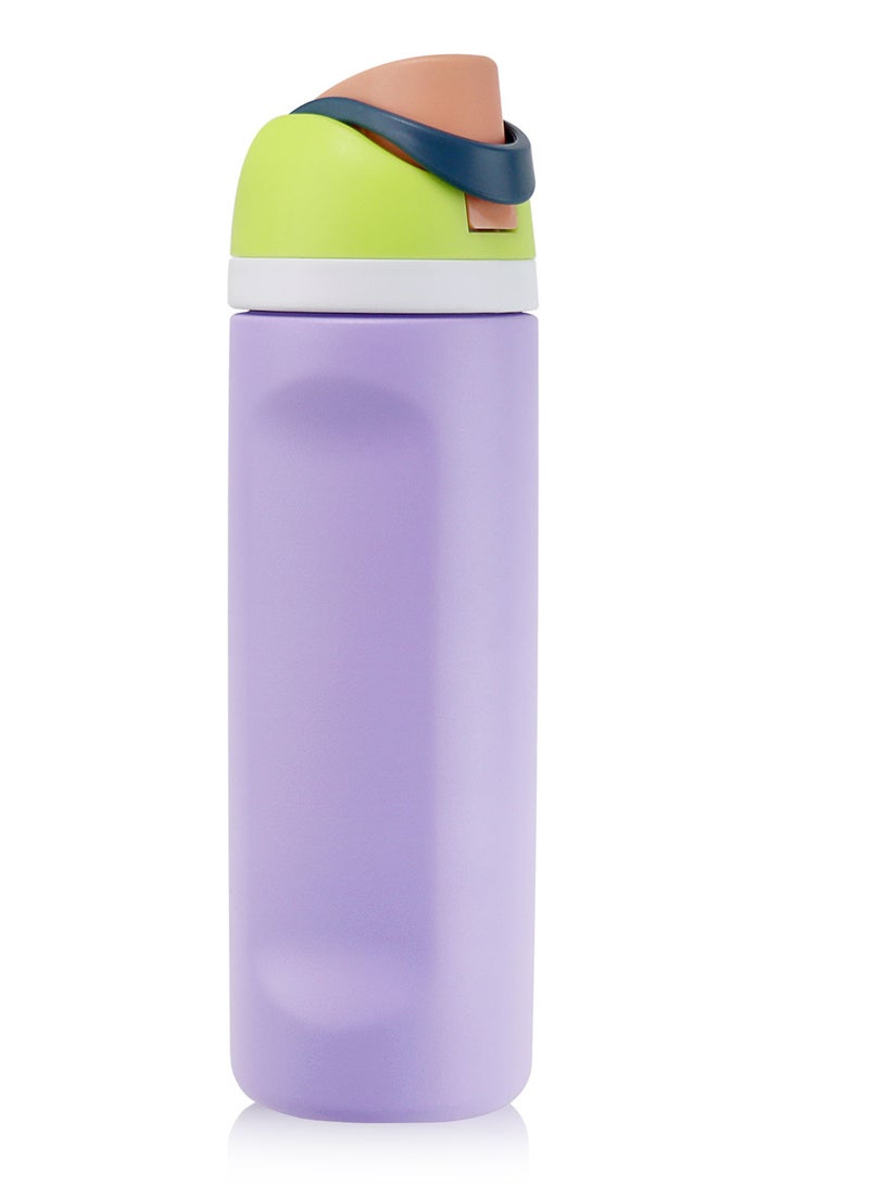 GIFUBOWA 24 oz Insulated Water Bottle with Handle 304 Stainless Steel Flask Wide Mouth Double Wall Vacuum Sports Water Bottle Keep Cold and Hot - Image 1