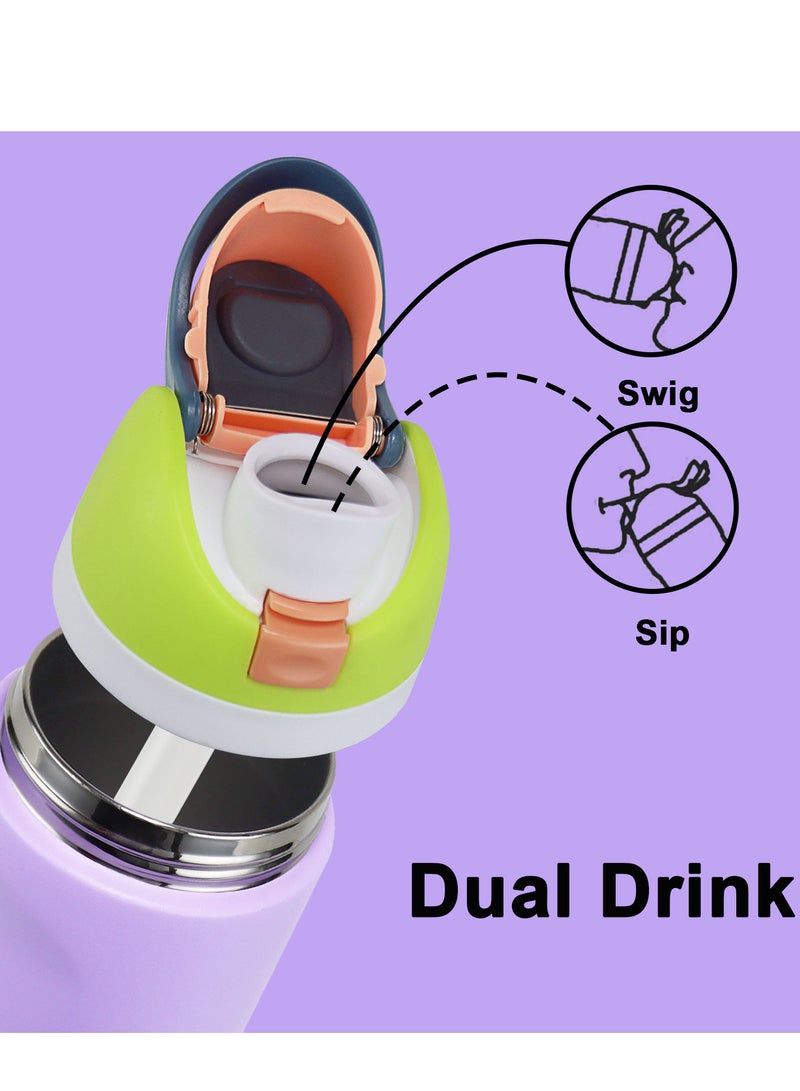 GIFUBOWA 24 oz Insulated Water Bottle with Handle 304 Stainless Steel Flask Wide Mouth Double Wall Vacuum Sports Water Bottle Keep Cold and Hot - Image 4