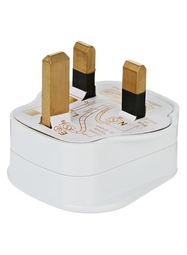 erorex 13A 3 Pin Plug Fused UK White 739401 (Pack of 3) - Image 2