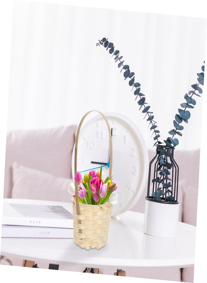 IMIKEYA مجموعة من 8 قطع من مفارش النزهة الصغيرة المنسوجة من إيميكيا مع مقابض - مصنوعة يدويًا لتزيين حفلات الزفاف - هدايا للحفلات أو مشاريع حرفية للاحتفالات الريفية ذات الطابع العتيق - Image 3