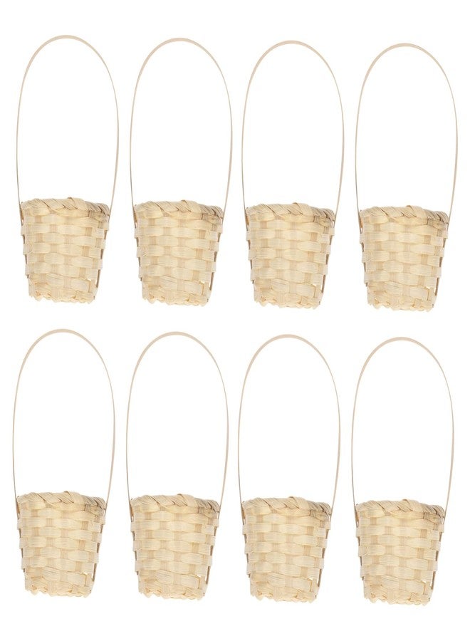 IMIKEYA مجموعة من 8 قطع من مفارش النزهة الصغيرة المنسوجة من إيميكيا مع مقابض - مصنوعة يدويًا لتزيين حفلات الزفاف - هدايا للحفلات أو مشاريع حرفية للاحتفالات الريفية ذات الطابع العتيق - Image 1