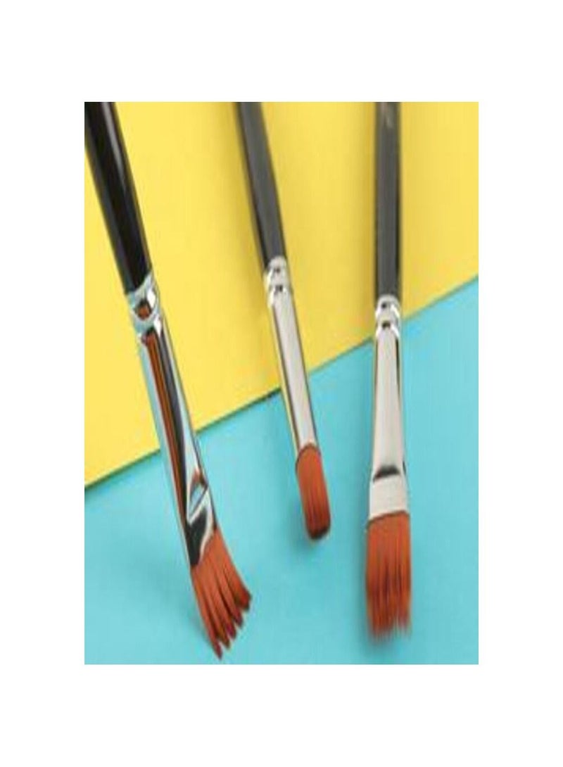 Smart 12 PCS Nylon Hair Wooden Handle Painting Brushes Drawing Waterproof Artist - Image 5