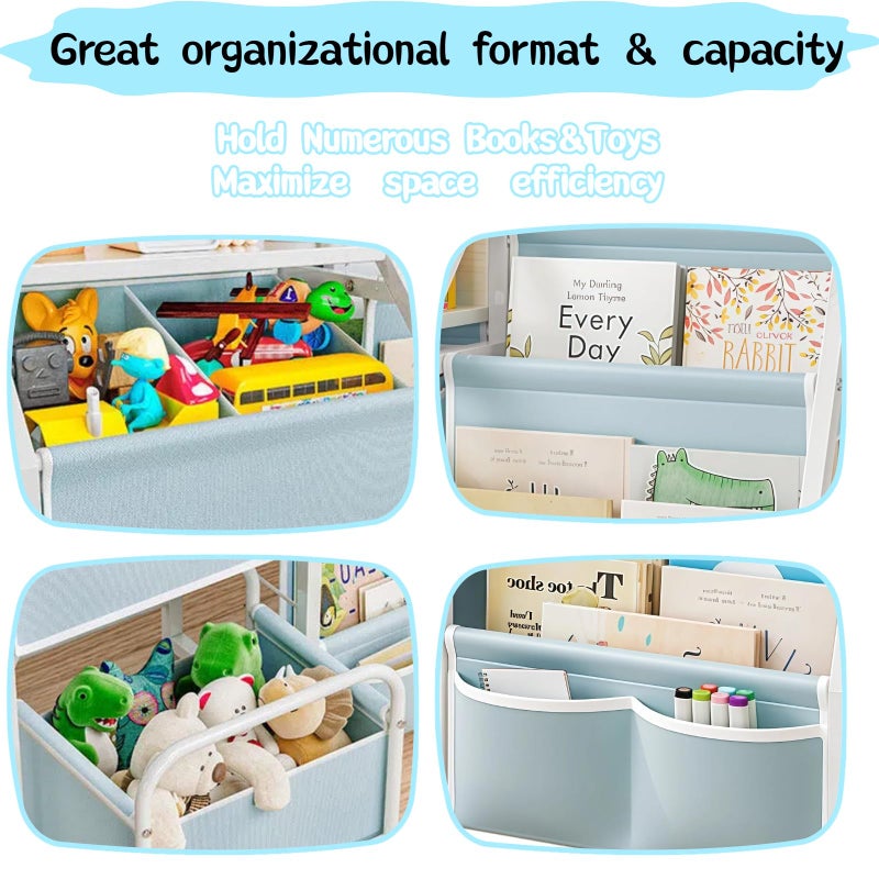 SUOERNUO Kids Bookshelf and Toy Storage 3 Tier Toddler Bookshelf Baby Bookcase Montessori Toy Organizer for Kids Room Nursery Playroom Bedroom - Image 4