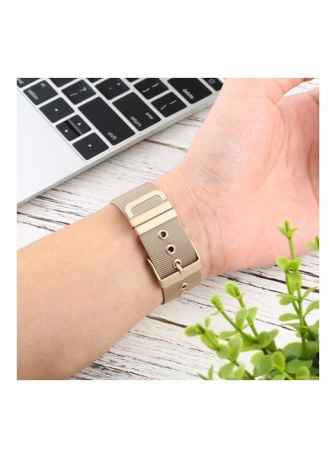 NIBEMINENT Watchband For Apple Watch Series 7 6 & SE 5 4 3 2 1 Retro Gold - Image 5