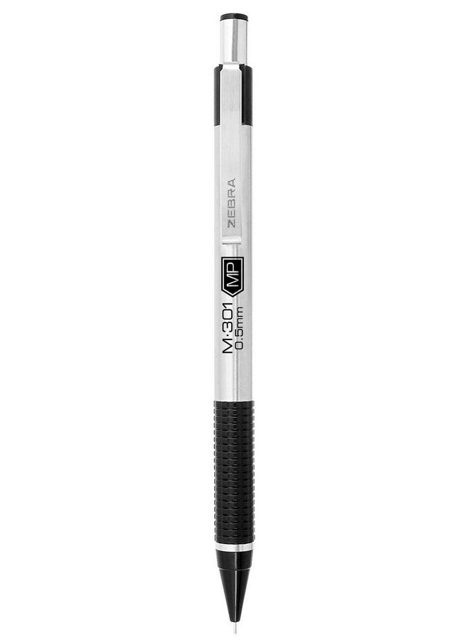 Zebra Pen - M301 Mechanical Pencil Stainless Steel Barrel Fine Point 0.5Mm Black Grip 2Pack - Image 1