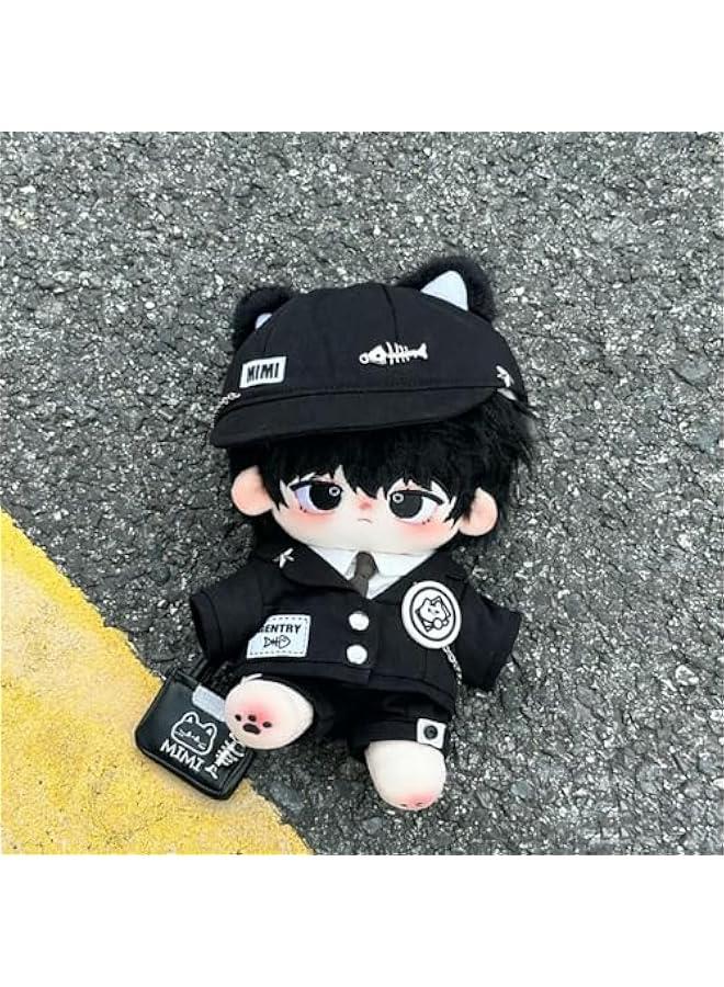 Arabest 20cm Plush Doll Clothes Hat Coat Shirt Pants Backpack Glasses Black Cat Set 8in Doll Accessories Dress Up  - Image 2