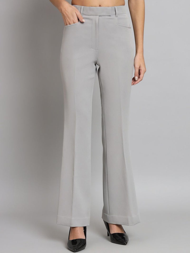 Powersutra Mid Waist Bell Bottom Trouser - Grey for Women - Image 1