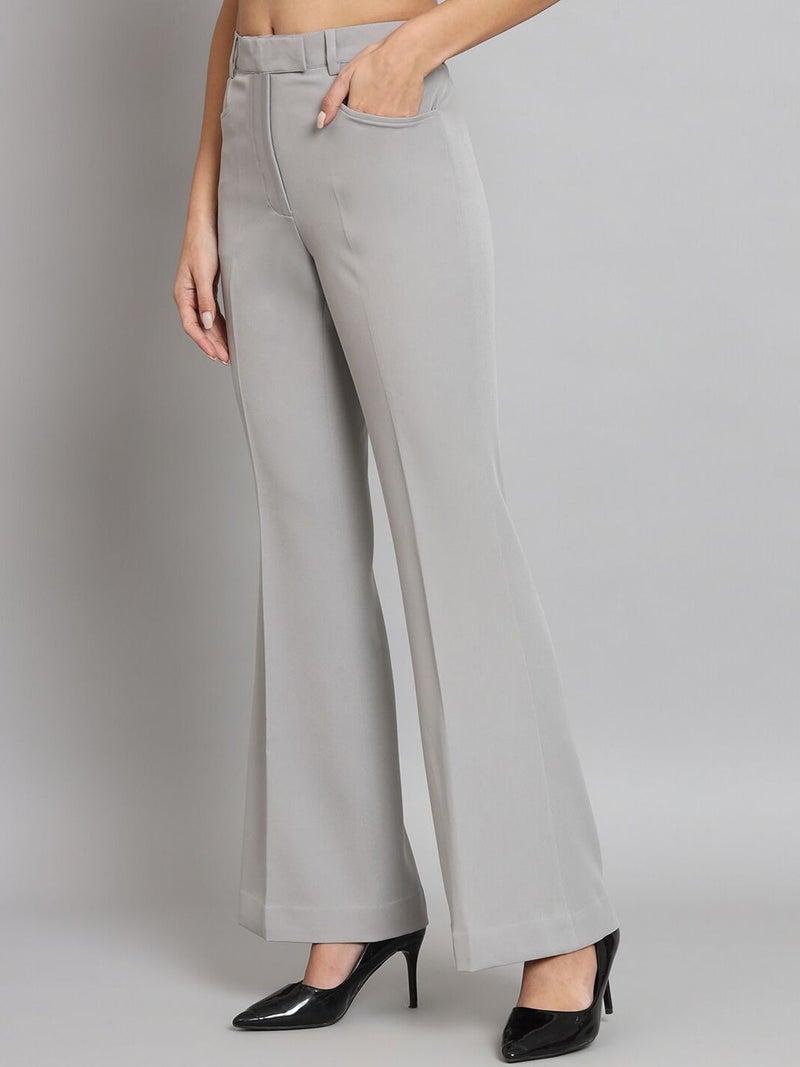 Powersutra Mid Waist Bell Bottom Trouser - Grey for Women - Image 2