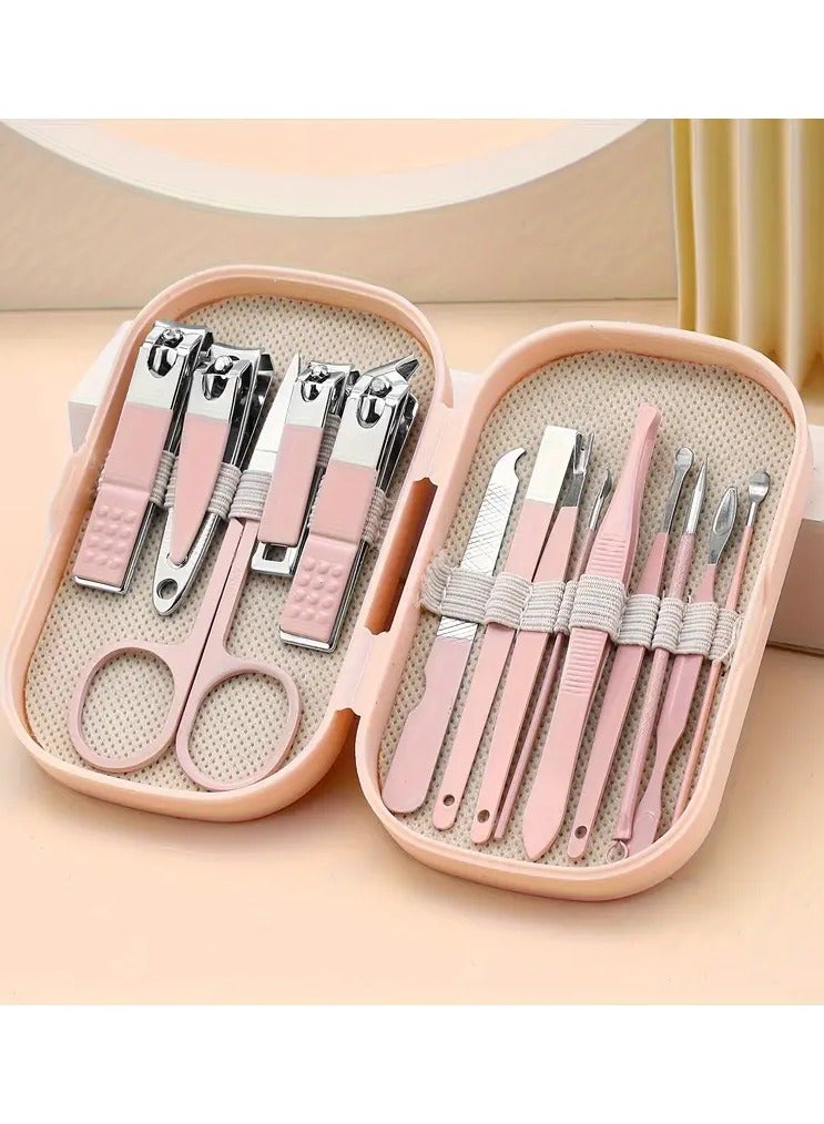 جلوسكي مجموعة من 14 قطعة من الفولاذ المقاوم للصدأ أدوات مانيكير وأدوات الأقدام، تتميز بأسلوب حديث مقعر الأظافر الحافة وأدوات الاستمالة، بما في ذلك صندوق تخزين محمول-مجموعة عناية بالأظافر عديمة الرائحة للجنسين - Image 5
