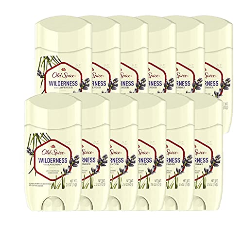 Old Spice Antiperspirant Deodorant for Men Wilderness With Lavender Inspired By Nature Invisible Solid 26 Ounce Pack of 12