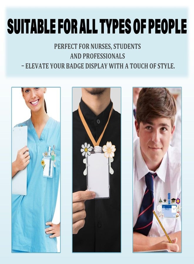NATUHODE Badge Buddy Pin Holder for Nursing, Badge Buddy Topper Pin Holder for Badge Pins, Horizontal Badge Pin Holder with 8 Pin Holes for Nurse Badge, Student, Employee, ID Card Badge Buddy Pin Holder - Image 2