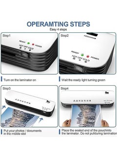 OSMILE SL299 Hot And Cold Laminating Machine, A4A5A6 Laminator Machine Set, 4 in 1 Thermal Laminator for Home Office School Use, 9 inches Max Width,Paper Trimmer,Corner Rounder (15 Laminating Pouches)  - Image 5