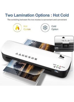 OSMILE SL299 Hot And Cold Laminating Machine, A4A5A6 Laminator Machine Set, 4 in 1 Thermal Laminator for Home Office School Use, 9 inches Max Width,Paper Trimmer,Corner Rounder (15 Laminating Pouches)  - Image 2