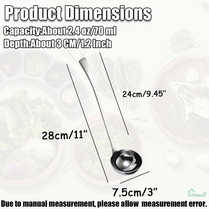 Wenkoni Soup Ladle Large Gravy Ladle Heavy Duty Ladle  18/10 Stainless Steel 11-Inch Kitchen Cooking Gravy Ladle For Serving Ladle (1Pack). - Image 2