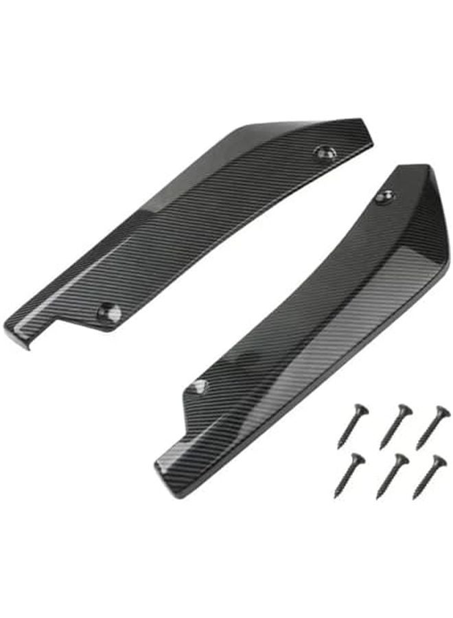 Universal Car Front Rear Bumper Lip Spoiler Splitter Scratch Protector Carbon Look - Image 1