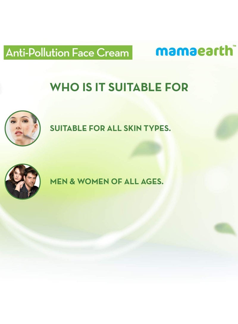 Mama Earth Anti-Pollution Daily Face Cream for Dry & Oily Skin with Turmeric & Pollustop® For a Bright Glowing Skin 80ml - Image 5