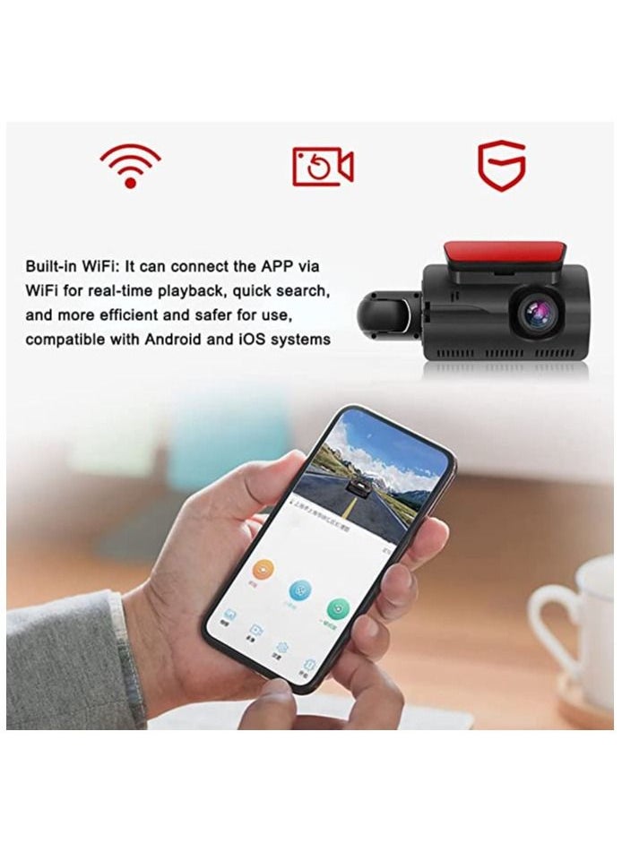 3D - Dash Cam Dual Camera 1440 Pixel Front and Inside 3 Inch - Image 1