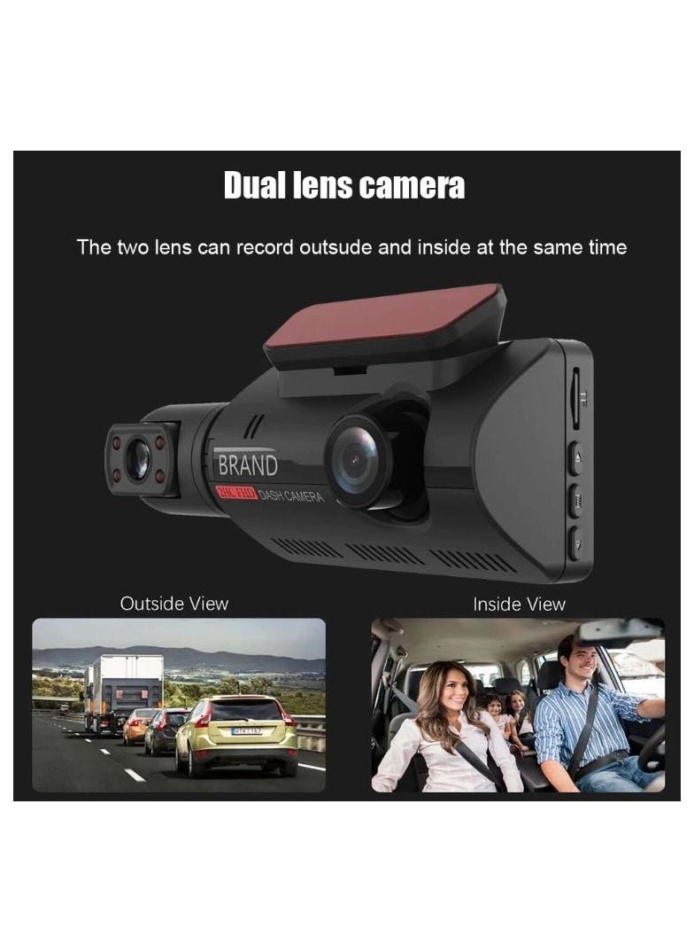 3D - Dash Cam Dual Camera 1440 Pixel Front and Inside 3 Inch - Image 1
