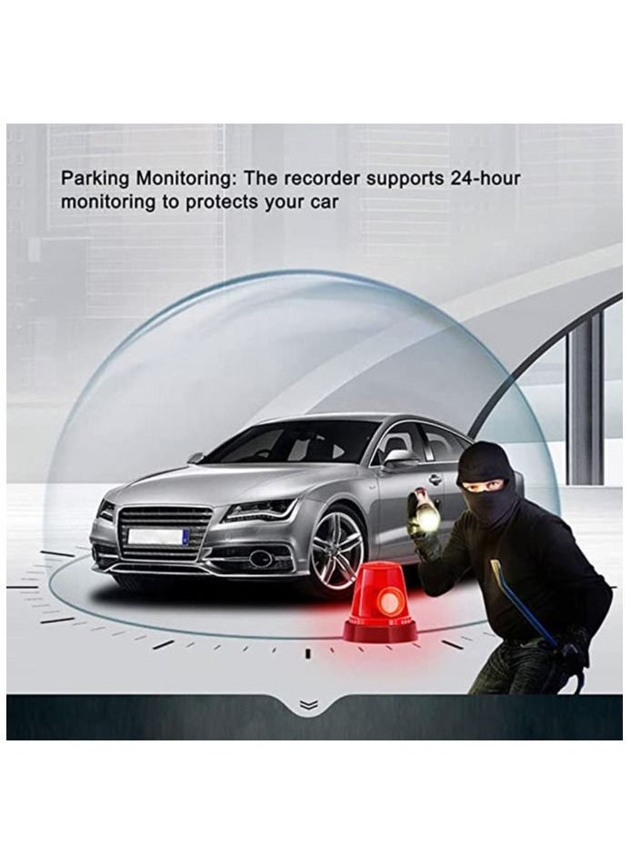 3D - Dash Cam Dual Camera 1440 Pixel Front and Inside 3 Inch - Image 1