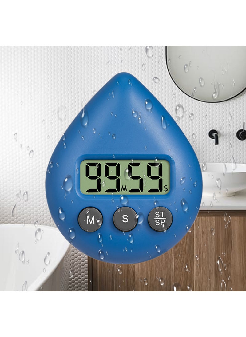 Generic - New Waterproof Drop Timer with Suction Cup for Bathroom Blue - Image 1