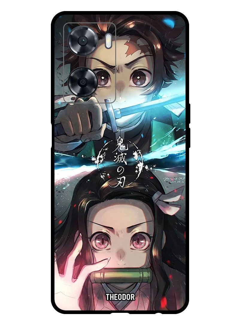 Theodor غطاء واقي مضاد للخدش ومقاوم للصدمات لهاتف Oppo A57s بتصميم تانجيرو ونيزوكو من أنمي قاتل الشياطين - Image 1