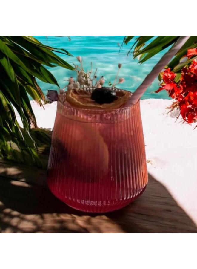 أكواب حفلات بلاستيكية سعة 14 أونصة، أكواب نبيذ وشمبانيا مخططة للاستخدام مرة واحدة، أكواب كوكتيل بلاستيكية بكميات كبيرة لحفلات الانتقال إلى منزل جديد، وحفلات الزفاف، والمناسبات (عبوة من 50 كوبًا) - Image 4