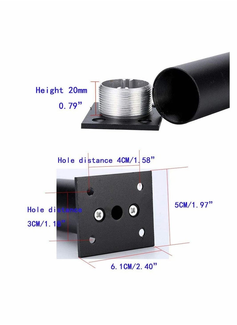 4 عبوات من سبائك الألومنيوم خزانة أثاث قابلة للتعديل أقدام معدنية مستديرة للسرير وأرجل قدم مع براغي ، قطر 3 بوصات بارتفاع 1.5 بوصة ، أسود - pzsku/ZE06A65D18B38DC167C59Z/45/_/1662358588/31b4d31e-d8f5-47c2-b490-f7bce3cd09c2
