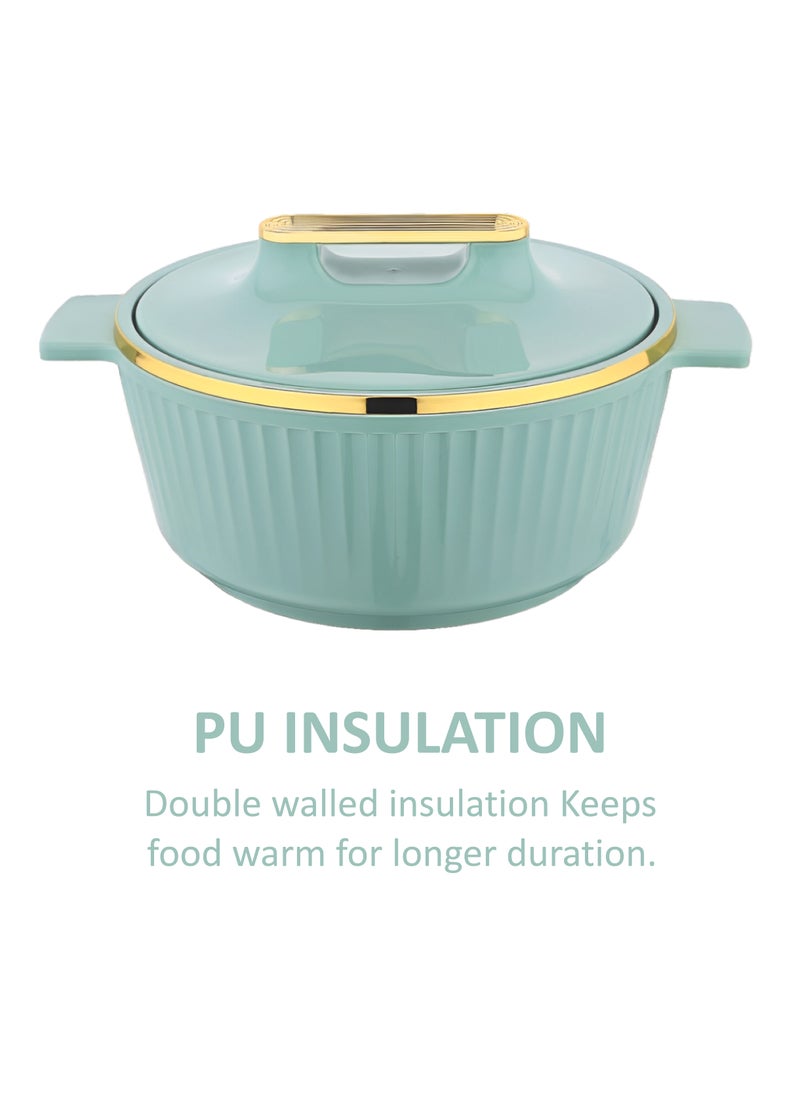 Asian Fancy Casserole Stainless Steel Insulated Hotpot 1500ML - Green  - Image 5