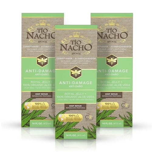 Tio Nacho Aloe Vera Deep Repair Conditioner: 100% Organic Aloe Vera and Royal Jelly, Repairs and Protects Hair, Vegetable Keratin for Softness and Shine, Paraben and Salt-Free - 14 Oz (Pack of 3) - Image 2