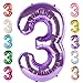 Mluchee Numbers Balloon 3 40 Inch Large Purple Balloon for Three Year Old Birthday Decor 3 13 30 31 Birthday Party Decorations for Wedding Supplies - Image 3