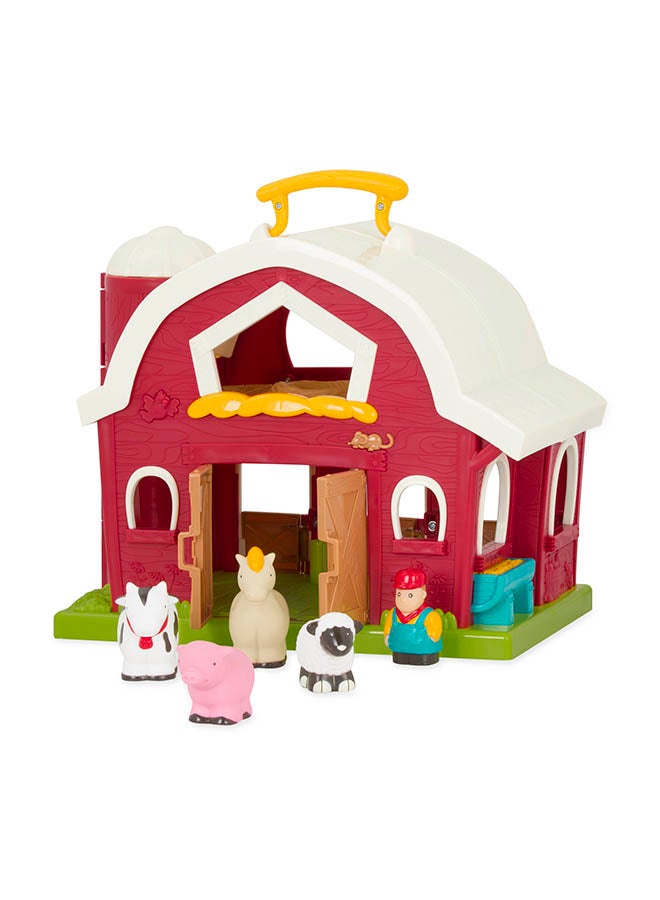 BATTAT Big Red Barn with Farm Animals and Farmer, Farm Toys, Pre School Toys, Best Gift for 18+ Months - Image 1