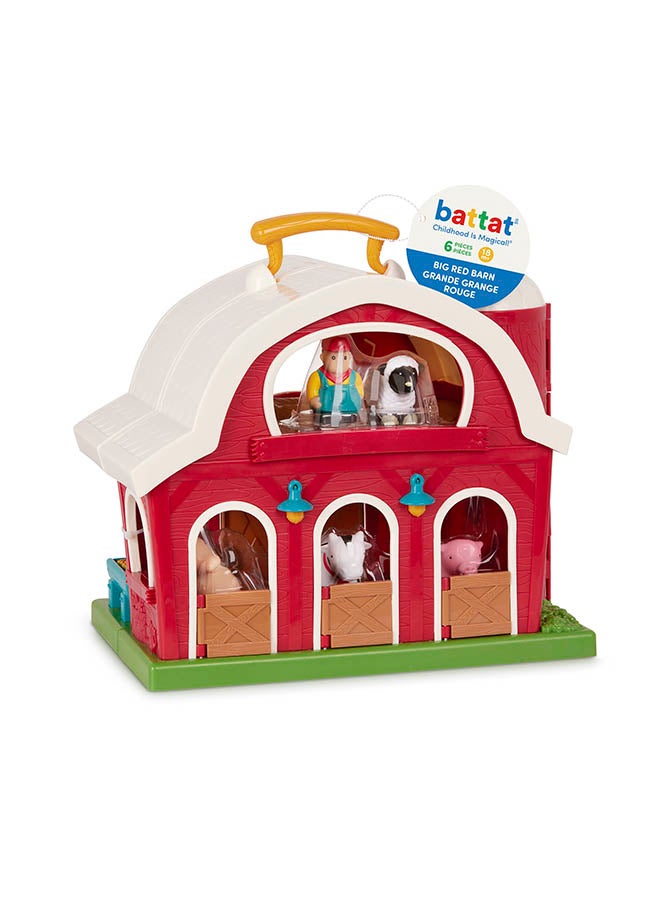 BATTAT Big Red Barn with Farm Animals and Farmer, Farm Toys, Pre School Toys, Best Gift for 18+ Months - Image 3