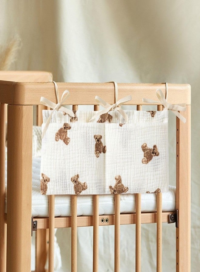 Essivox Hanging Storage Bags for Crib, Little Bear Hanging Storage Organizer, Multi-Purpose Accessories, Storage for Dormitory Bed and Bunk - Image 3
