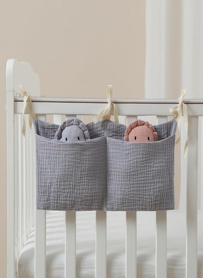 Essivox Hanging Storage Bags for Crib, Little Bear Hanging Storage Organizer, Multi-Purpose Accessories, Storage for Dormitory Bed and Bunk - Image 4