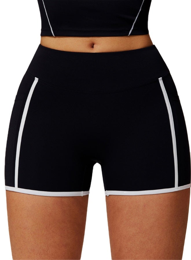 KAWN.YOGA Womens High Waist Contour Workout Sport Yoga Shorts Tummy Control  - Image 1