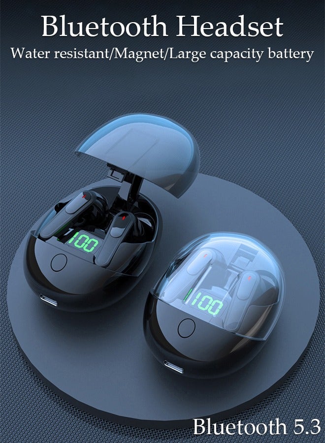 DUNISO Bluetooth Headphones Wireless Earbuds Wireless Charging Case Sports Ear Buds with Type-C Charging Port and Digital Display Premium Deep Bass Waterproof In-Ear Earphones for IOS and Android - Image 1