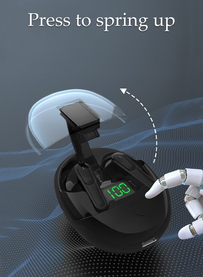 DUNISO Bluetooth Headphones Wireless Earbuds Wireless Charging Case Sports Ear Buds with Type-C Charging Port and Digital Display Premium Deep Bass Waterproof In-Ear Earphones for IOS and Android - Image 3