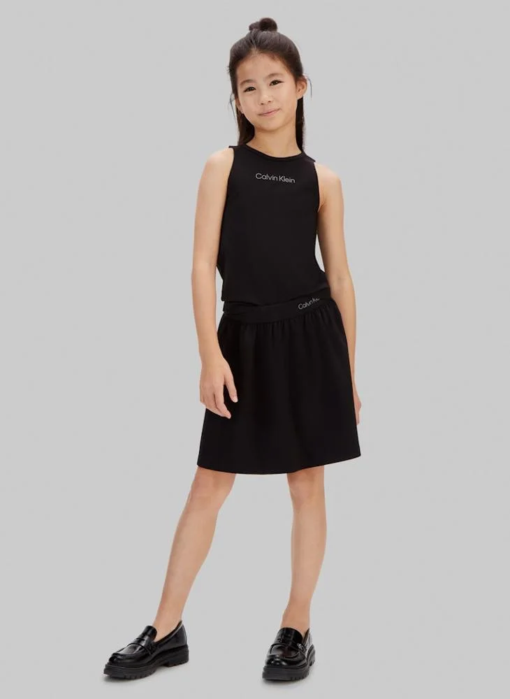 كالفن كلاين جينز Kids Punto Logo Flare Skirt