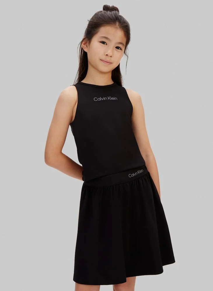Calvin Klein Jeans  Kids Punto Logo Flare Skirt for Women | Best Price UAE