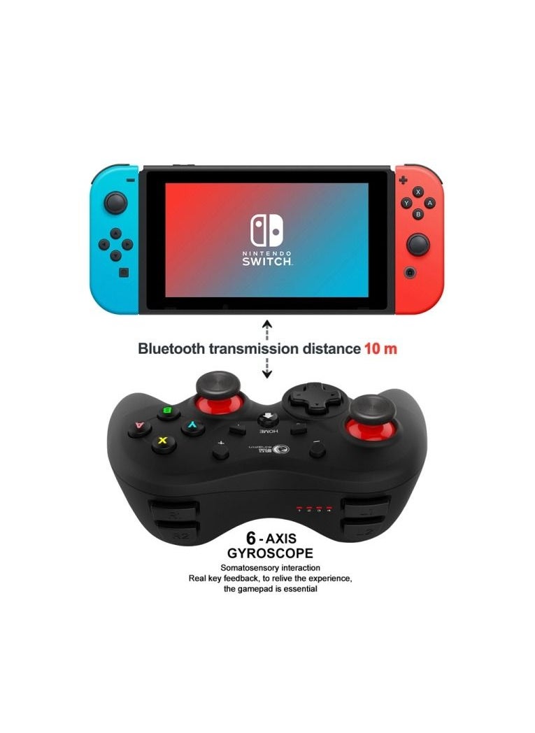 MingPin S810 Bluetooth Wireless Gamepad For PUBG Games Dual motor vibration Joystick Controller For NSwitch Lite Pro PS3  - Image 4