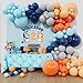 Beaumode Blue Dog Balloon Arch Garland Kit for Boys Girls Wackadoo Im Two Birthday Puppy Pawty Dog Birthday Daisy Flower Groovy Party Decorations Night Blue Orange - Image 3