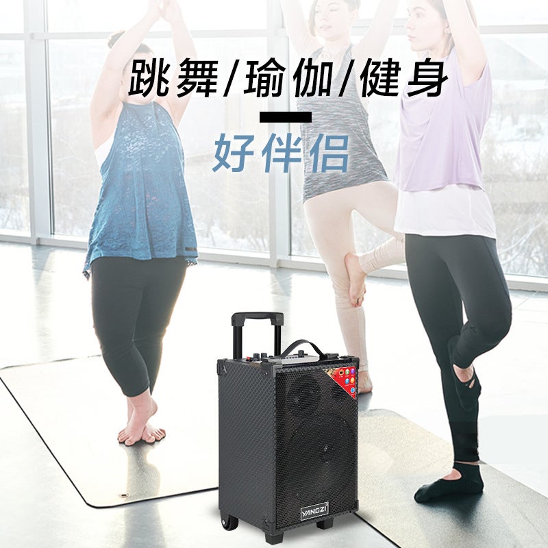 يانغزي كشك رقص خارجي عائلي نسخة صوتية لاسلكية بلوتوث عربة محمولة كاريوكي مكبر صوت محيطي 3D - Image 4